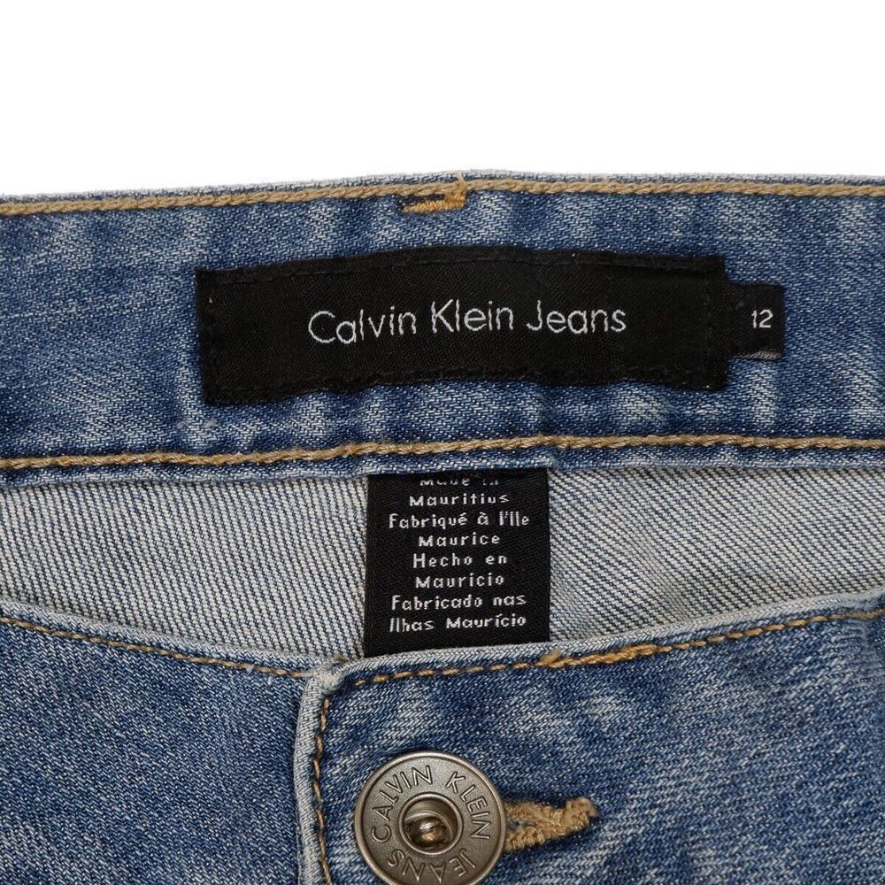Calvin Klein Jeans Ultimate Bootcut Womens Size 12 Blue Denim Measures 33 x 28 - Picture 3 of 12